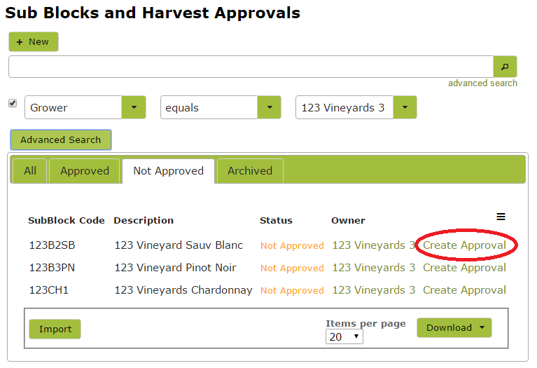 HarvestApprovalsCreate